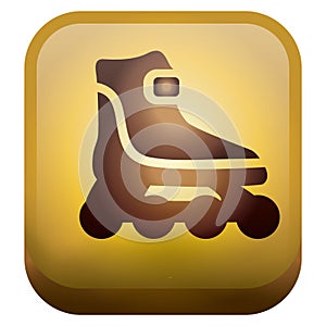 Roller skate shoe. Vector illustration decorative design