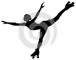 Roller skater silhouette