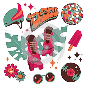 roller skates disco poster