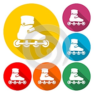 Roller Skates Icon Flat Graphic Design - vector Illustration