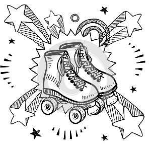 Roller skating sketch