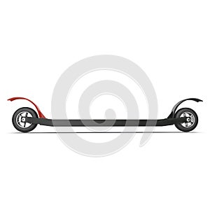 Roller Skis Model Isolated On White Background. 3D Illustration