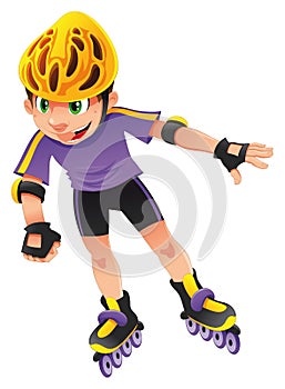 Rollerblade boy photo