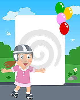 Rollerblade Girl Photo Frame photo