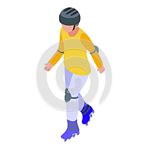 Rollerblade hobby icon, isometric style