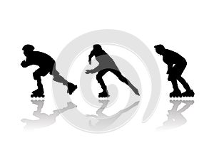 Rollerblade runners silhouette