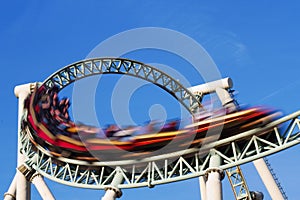 Rollercoaster action photo