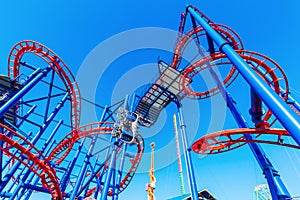 Rollercoaster at Luna Park in Coney Island, NYC