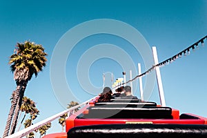 Rollercoaster in Santa Cruz Boardwalk, California, United States