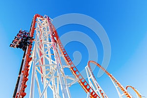 Rollercoaster Thunderbolt at Luna Park in Coney Island, NYC