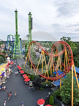 Rollercoasters at Six Flags New England Theme Park