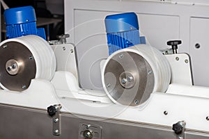 Rollers of a conveyor line used in the food industry