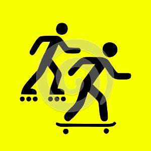 Rollers and skateboarders sign