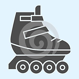 Rollers solid icon. Skates roller shoes. Sport vector design concept, glyph style pictogram on white background, use for