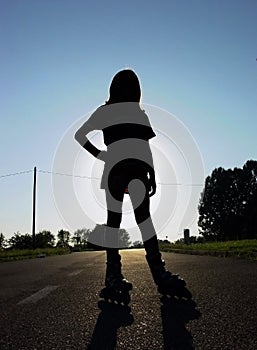 Rollerskater silhouette