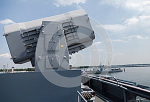 Rolling airframe missile on corvette