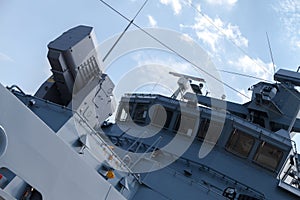 Rolling airframe missile system on German navy corvette