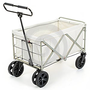 Rolling cart isolated on white background photo