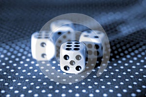 Rolling the dice concept for business risk, chance, good luck or gambling