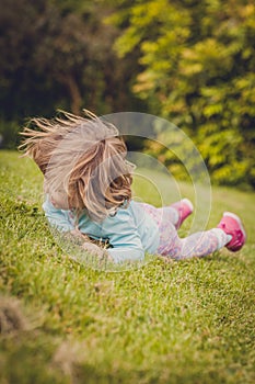 Rolling down on the grass
