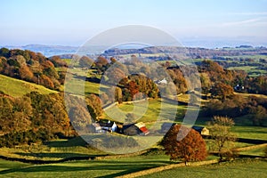 Rolling English countryside in Autumn