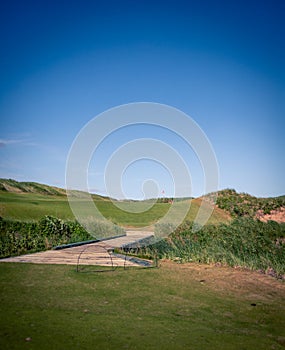 Rolling fairway of a golf course in Nova Scotia