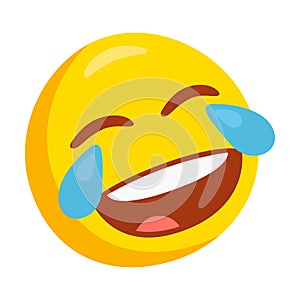 Rolling On The Floor Laughing Emoji Icon Illustration. ROFL Vector Symbol Emoticon Design Doodle Vector. photo