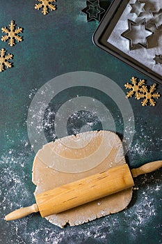 Rolling Gingerbread Cookie Dough