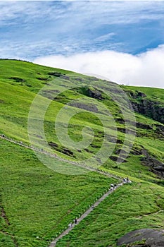 Rolling hills and blue sky whiteclouds