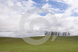 The rolling hills farmland