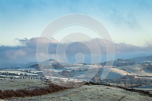 Rolling Hills at Frosty Morning