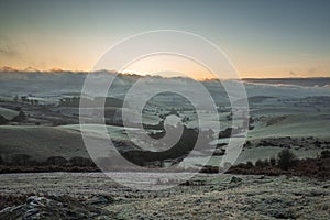 Rolling Hills at Frosty Morning