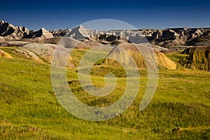 Rolling Hills, Prairie and Yellow Mounds, Badlands, South Dakota