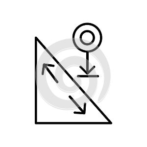 Rolling icon vector isolated on white background, Rolling sign , sign and symbols in thin linear outline style
