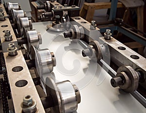 A Rolling machine for bending metal strips