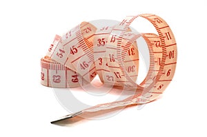 Rolling out a measuring tape