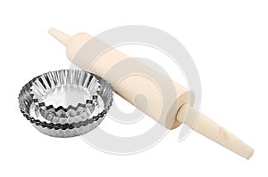 Rolling pin and baking tins