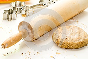 Rolling Pin and Cookie Dough