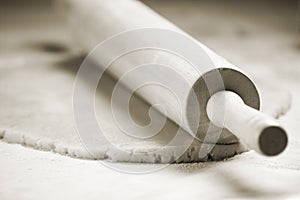 Rolling Pin and Cookie Dough