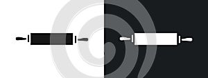 rolling pin icon linear graphics set vector in black