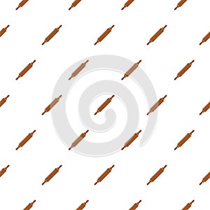 Rolling pin icon seamless pattern isolated on white background
