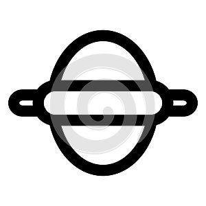 Rolling Pin Outline bold Vector Icon which can be easily modified or Edited