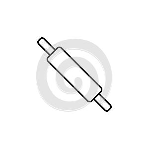 rolling pin outline icon. Element of kitchen tools icon for mobile concept and web apps. Thin line rolling pin outline icon can be