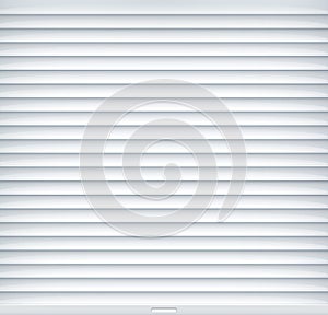 Rolling shutter metal gate vector door. Entrance roller warehouse door background