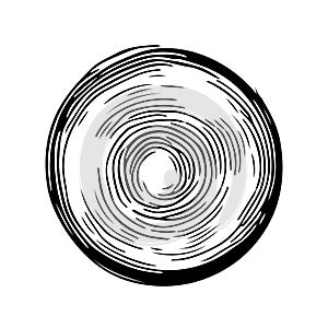 rolling sphere ball, abstract scetch