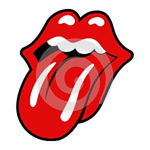 Rolling Stones classic vector tongue logo.