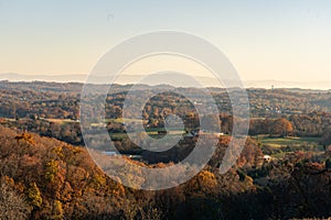 Rolling Tennessee Hills at sunset