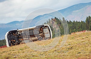 Rollover Car Out of Highway