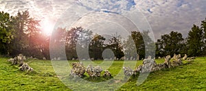 Rollright stones ancient monument in Oxfordshire