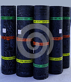 Rolls of bituminous waterproofing membrane